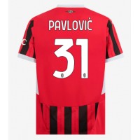 Billiga AC Milan Strahinja Pavlovic #31 Hemma fotbollskläder 2024-25 Kortärmad